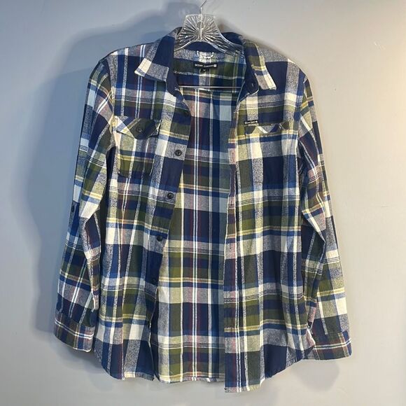 Blue & Green Plaid Flannel - Picture 1 of 12